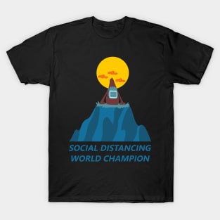 Bigfoot Social Distancing World Champion T-Shirt